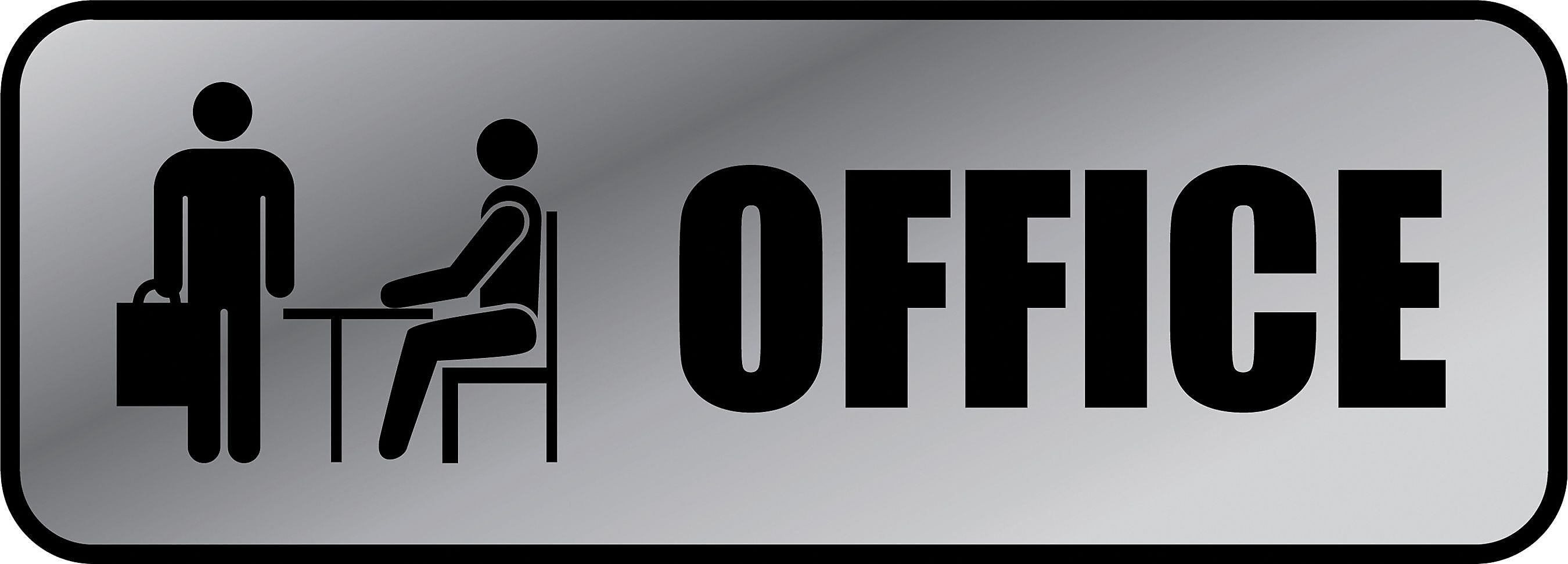 Cosco OFFICE Sign, 9" x 3", Black, 3/Set (098209PK3)