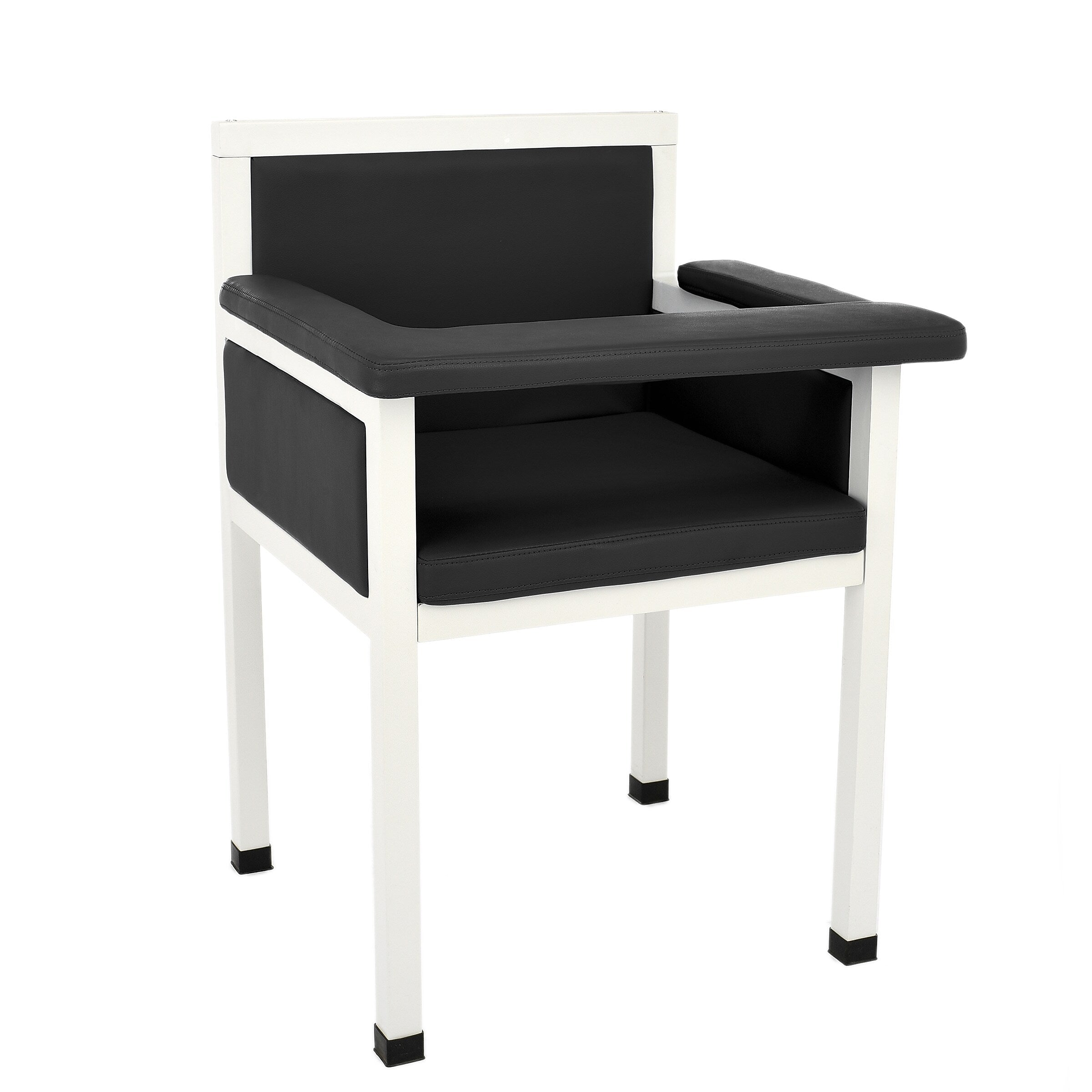 Viva Comfort Antimicrobial Phlebotomy Blood Drawing Chair, 350 lbs. Capacity, Black (ADI997-02-BLK-MK)