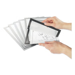 Durable DURAFRAME Magnetic Plus Sign Holder, 8.5 x 11, Silver Frame, 2/Pack