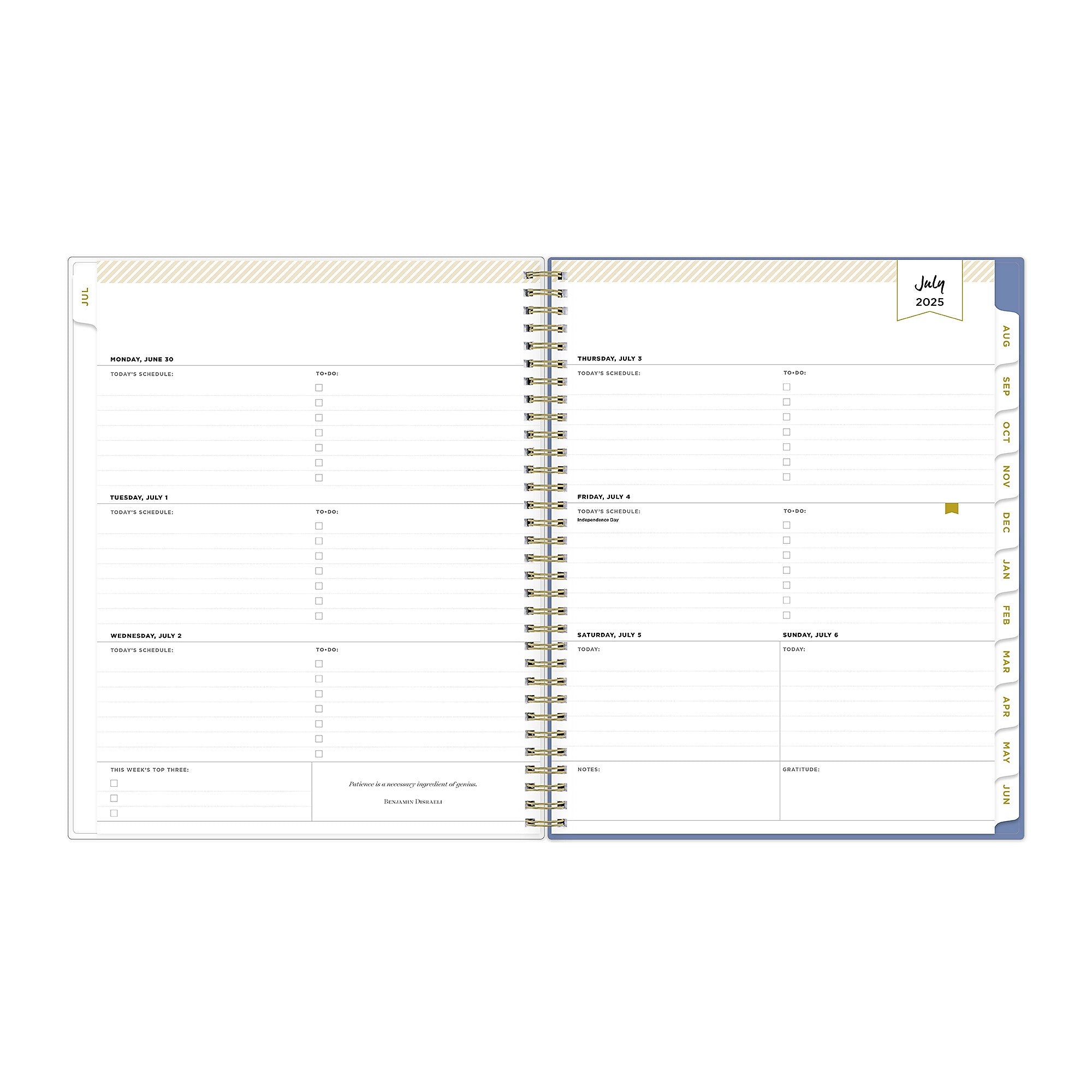 2025-2026 Day Designer for Blue Sky Flutter 8.5" x 11" Academic Year Weekly & Monthly Planner, Plastic Cover (136685-A26)