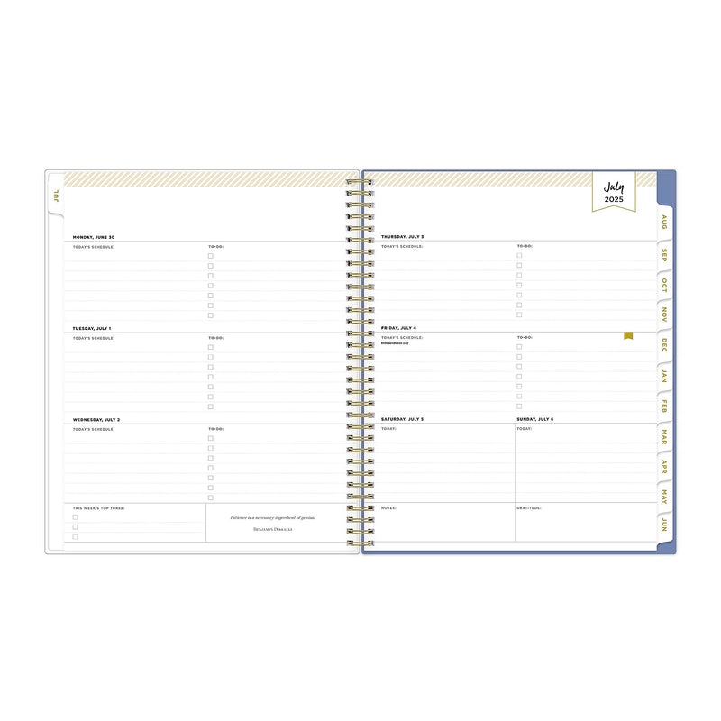 2025-2026 Day Designer for Blue Sky Flutter 8.5" x 11" Academic Year Weekly & Monthly Planner, Plastic Cover (136685-A26)