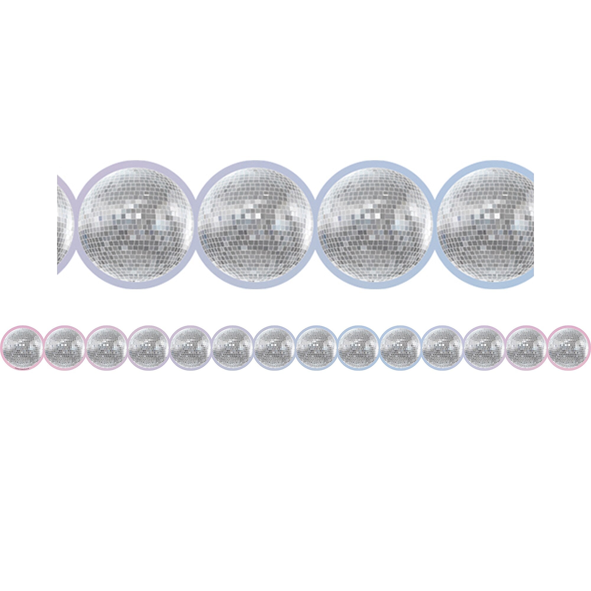 Teacher Created Resources Die-Cut Border Trim, 2.75" x 2.92', Disco Balls, 12/Pack, 6 Packs/Bundle (TCR6979-6)