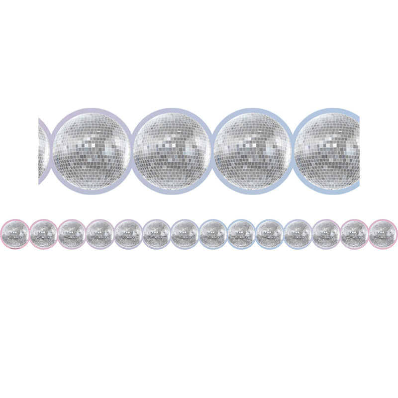 Teacher Created Resources Die-Cut Border Trim, 2.75" x 2.92', Disco Balls, 12/Pack, 6 Packs/Bundle (TCR6979-6)