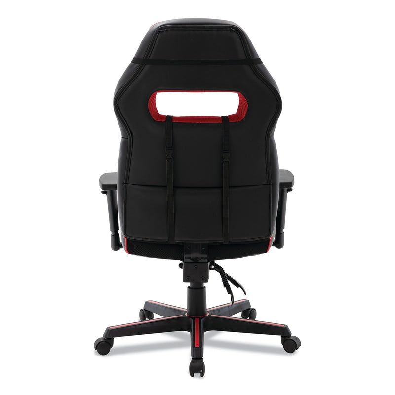 Alera® Racing Style Ergonomic Gaming Chair, Supports 275 lb, 15.91" to 19.8" Seat Height, Black/Red