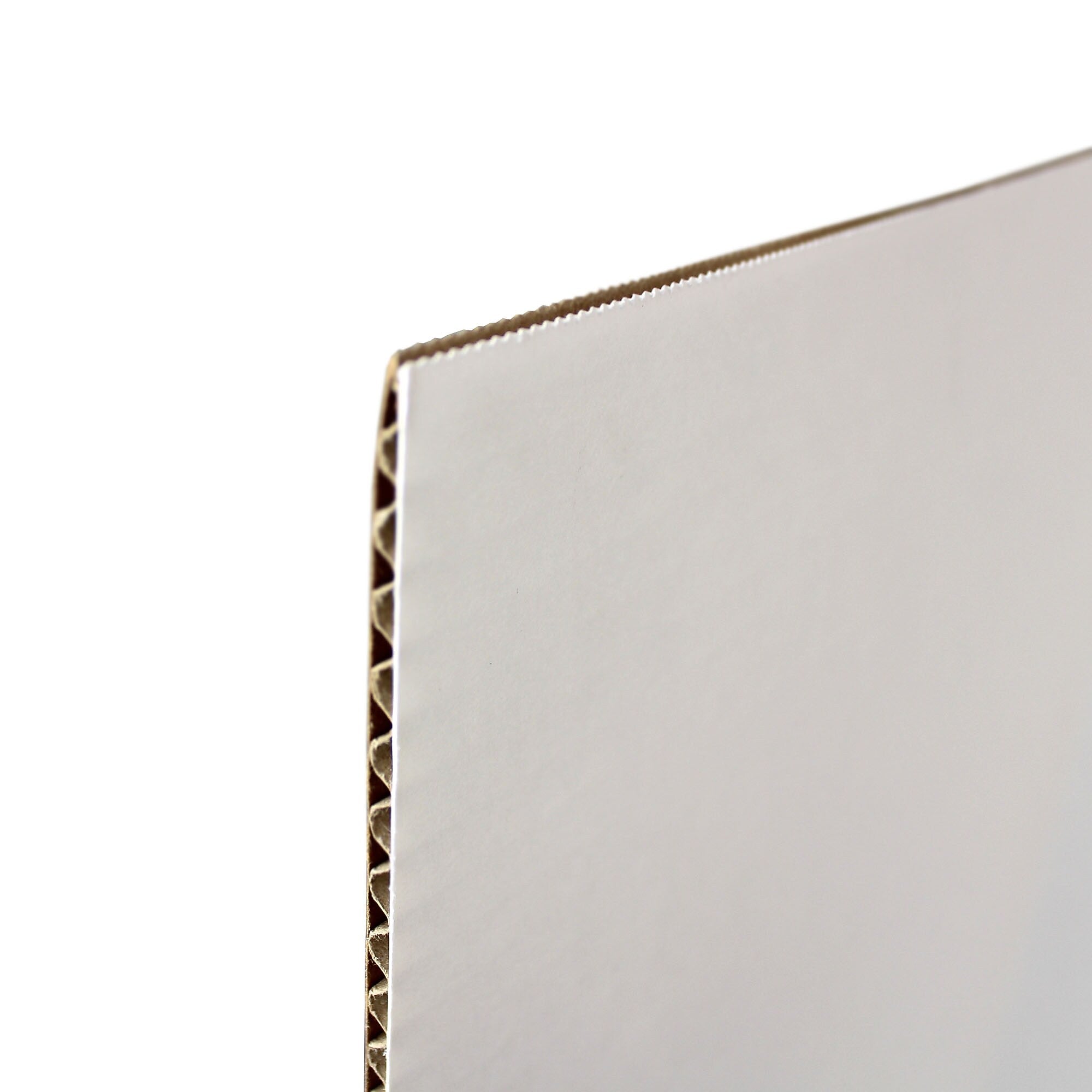 Flipside Corrugated Study Carrel, 18" x 48", White, 24/Carton (61848-24)