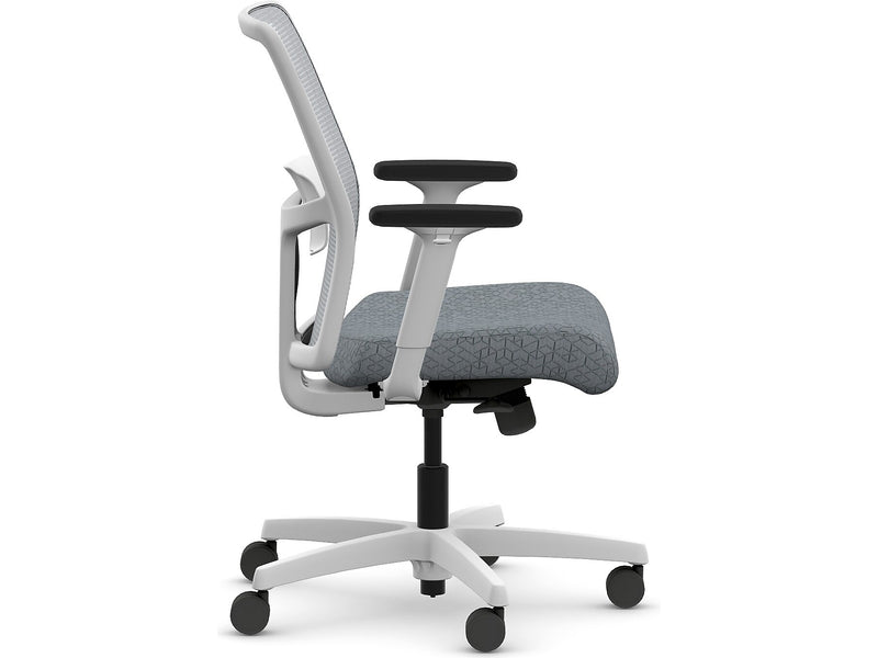 HON Ignition 2.0 Fabric/Mesh Swivel Task Chair, Basalt/Designer White (HITLMKD.Y1.A.H.IF.APX25.DW.SB.DWX)