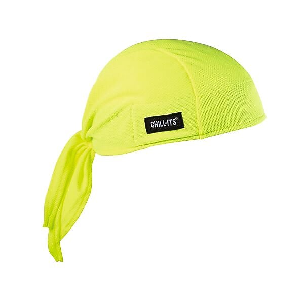 Ergodyne Chill-Its 6615 High-Performance Cooling Bandana, Lime, One Size, 6/Carton (12476)