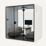 FlexiSpot WorkCube Series Sound Absorbing 4 Person Privacy Booth, White (P4FW-KIT)