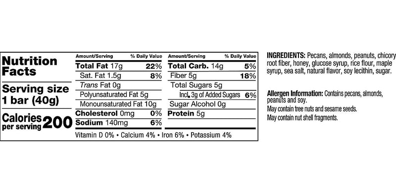 KIND Gluten Free Maple Glazed Pecan & Sea Salt Nut Bar Variety Pack, 1.4 oz., 12 Bars/Box (KND17930)