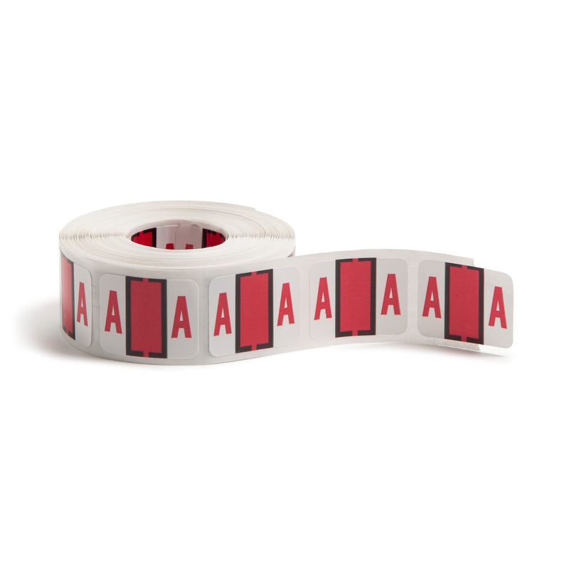 Smead BCCR Color Coded Alphabetic Labels, 1" x 1.25", Red, 500/Roll (67071)