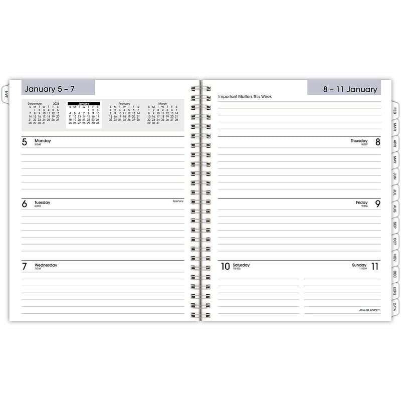 2026 AT-A-GLANCE DayMinder Executive 8.75" x 7" Weekly & Monthly Planner Refill Pages, White (G545-50-26)