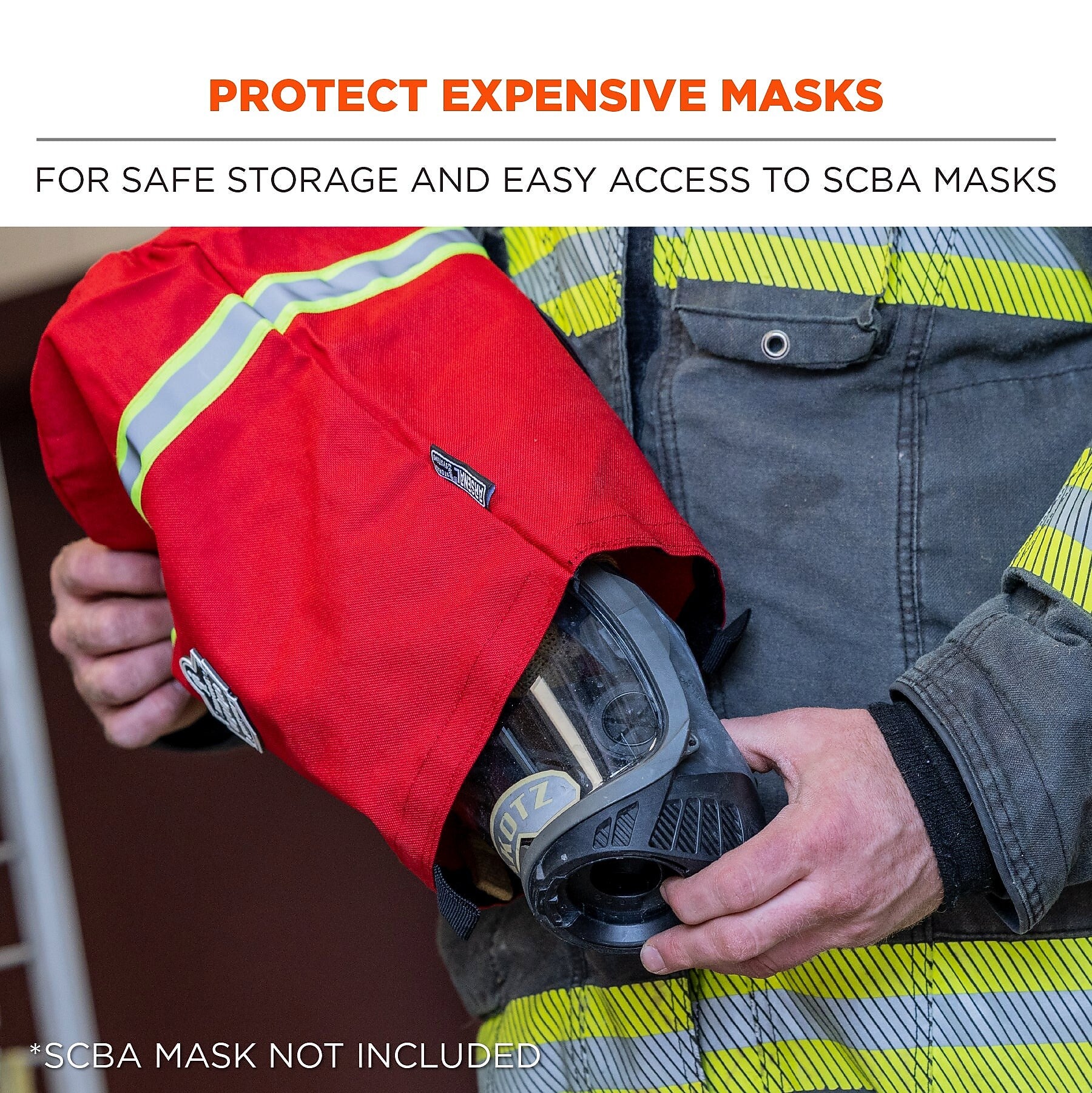 Ergodyne Arsenal 5082 Firefighter SCBA Mask Bag, Red (13082)