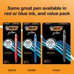 BIC Gel-ocity Original Retractable Gel Pens, Medium Point, 0.7mm, Black Ink, Dozen (31563)