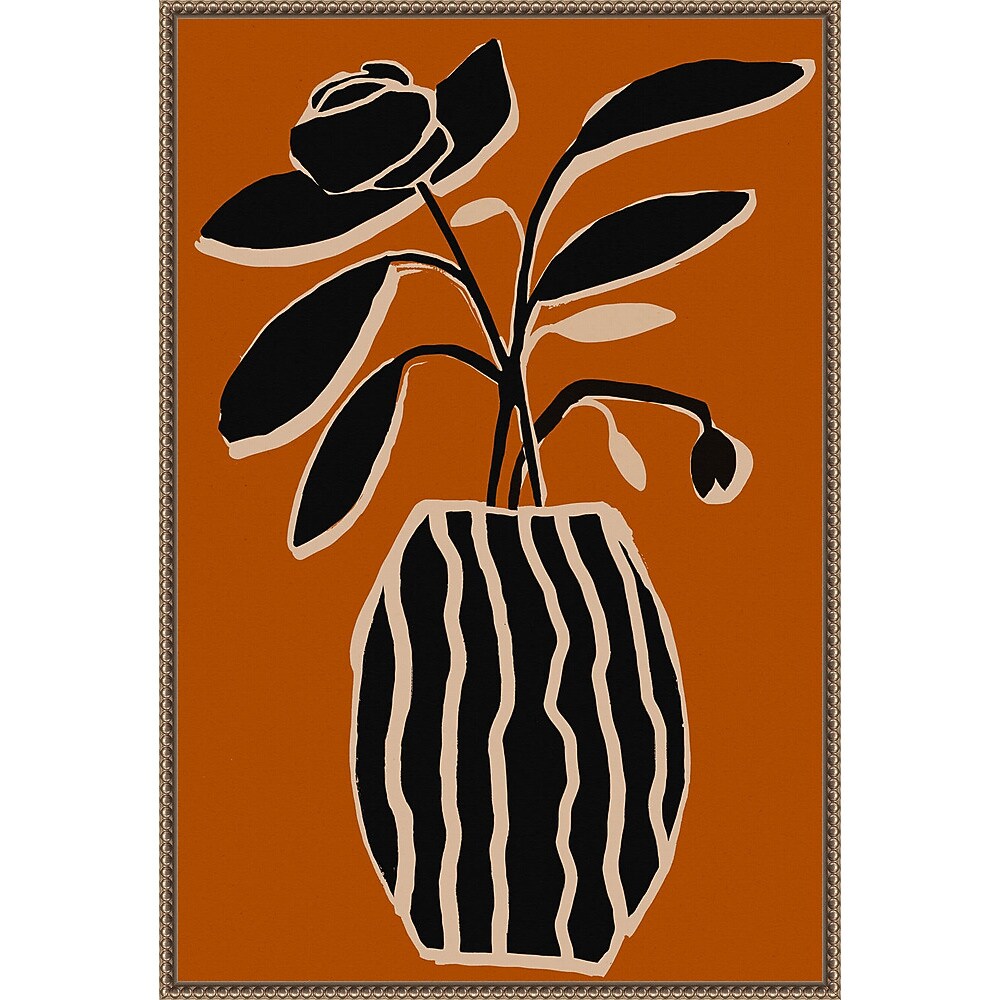 Amanti Art Ochre Still Life No 5 by Treechild  Framed Canvas Wall Art Print, 23" x 33" (A42678302772)