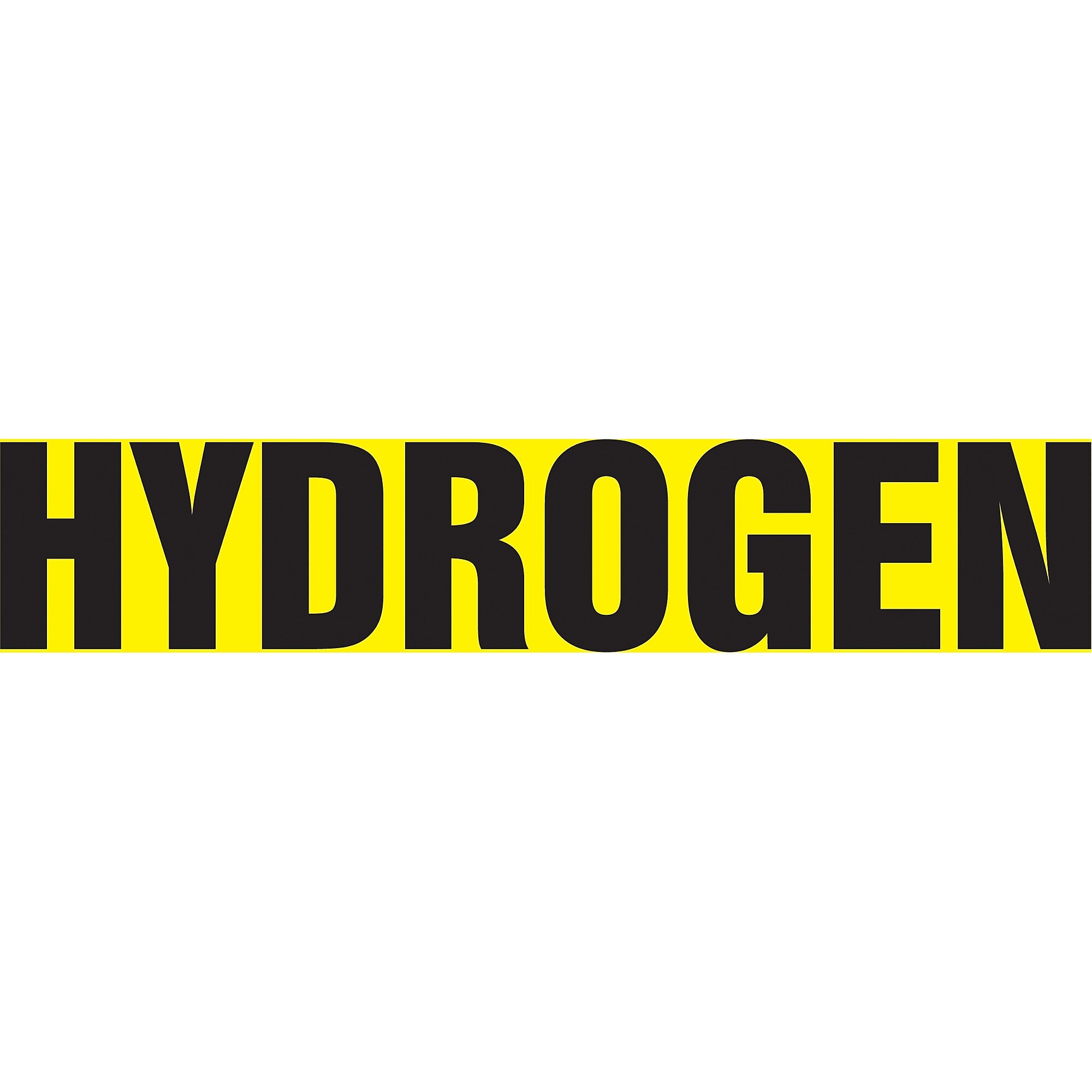 Accuform Self-Stick Pipe Marker, HYDROGEN, 3/4" to 1-1/4", Black/Yellow (RPK453SSA)