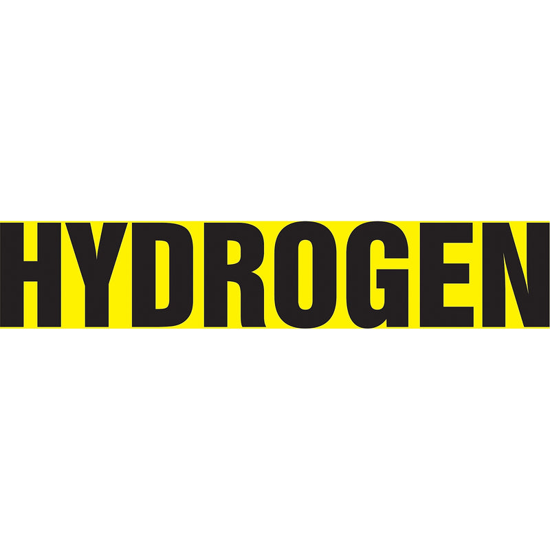 Accuform Self-Stick Pipe Marker, HYDROGEN, 3/4" to 1-1/4", Black/Yellow (RPK453SSA)