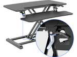 FlexiSpot M7 Series 32"W Manual Rectangular Adjustable Standing Desk Converter, Black (M7-E-32B)