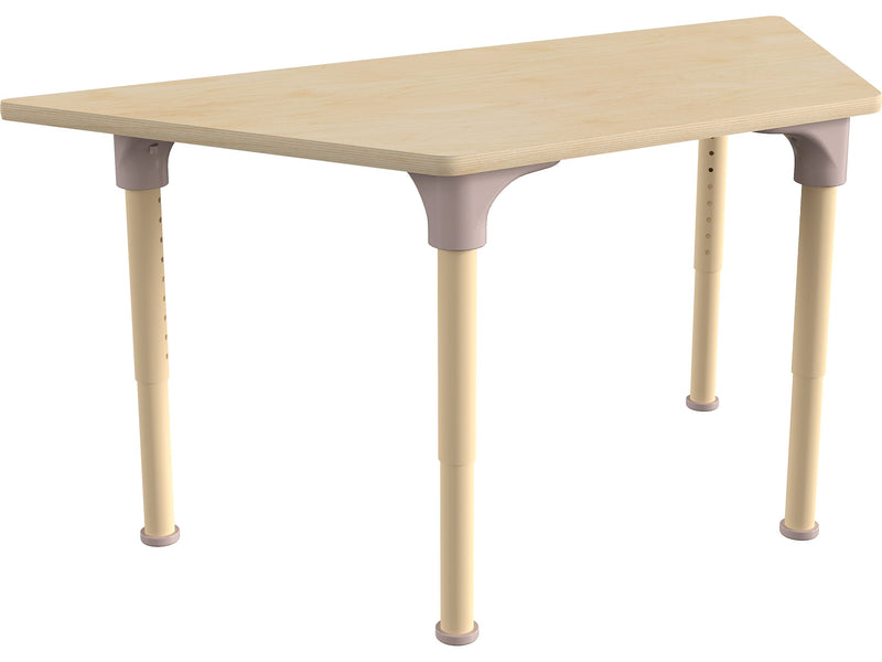 Flash Furniture Bright Beginnings Hercules Trapezoid Table, 47" x 20.75", Height Adjustable, Beech (MK-ME088027-GG)
