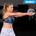 Champion Sports 22 lbs. Leather Medicine Ball, Black/White (CHMP238)