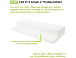 Champion Sports Pro Step-Down Baseball Pitching Rubber, White (BH82)