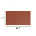 Smead Small Vegan Leather Anti-Slip Desk Pad, 23.6" x 13.7", Brown (SMD64837)