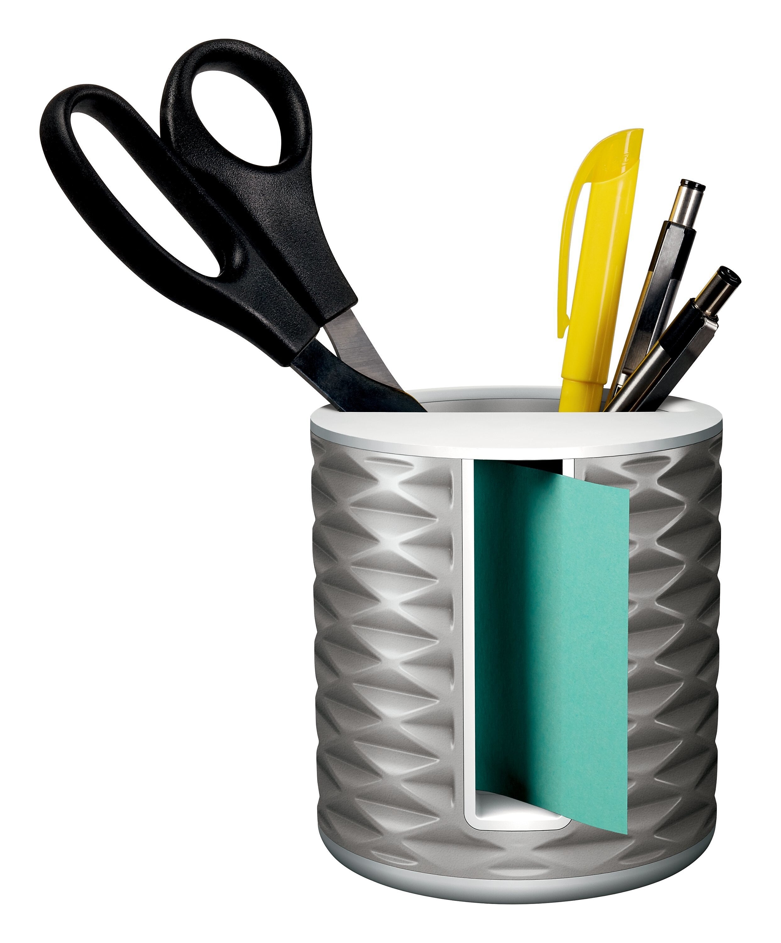 Post-it Pop-up Vertical Dispenser for 3" x 3" Notes, White/Grey (ABS-330-W)
