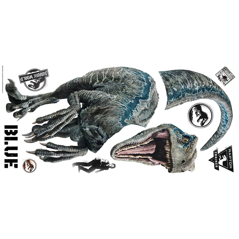 York Wallcoverings Jurassic World 2 Blue Velociraptor Children's Decal, Music, Movies & TV (RMK3799GM)