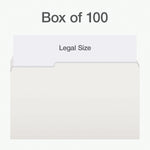Pendaflex Heavy Duty File Folder, 1/3-Cut Tab, Assorted, Legal Size, White, 100/Box (1007034)