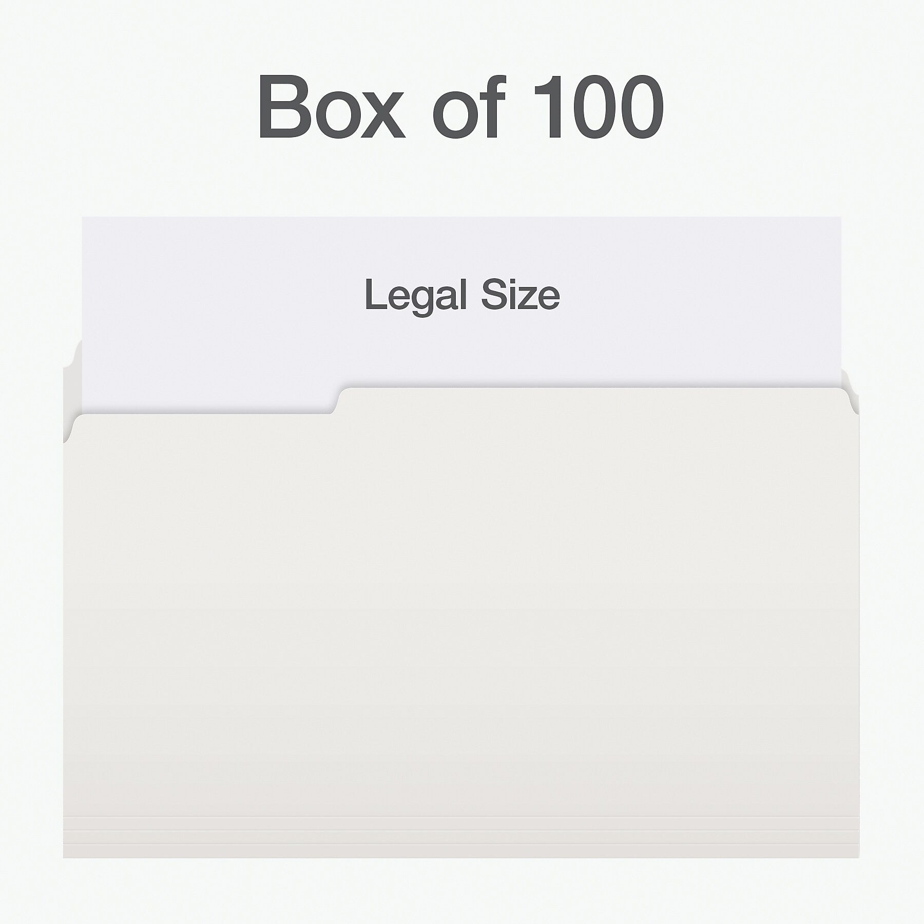 Pendaflex Heavy Duty File Folder, 1/3-Cut Tab, Assorted, Legal Size, White, 100/Box (1007034)