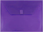 JAM Paper Premium Plastic Document File, Letter, Purple, 3/Pack (218V0PUX3)