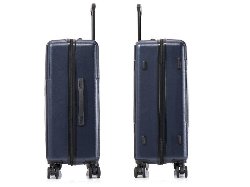 InUSA Drip 24" Hardside Suitcase, 4-Wheeled Spinner, TSA Checkpoint Friendly, Blue (IUDRI00M-BLU)