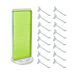 Azar Displays 20”H x 8”W Pegboard Counter Display with 16 4" Hooks, Green(700508-GRE-4C16)