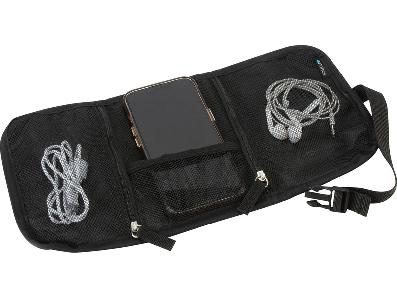 G Force 13.78" Fabric Travel Organizer, Water Resistant, Black (25589)