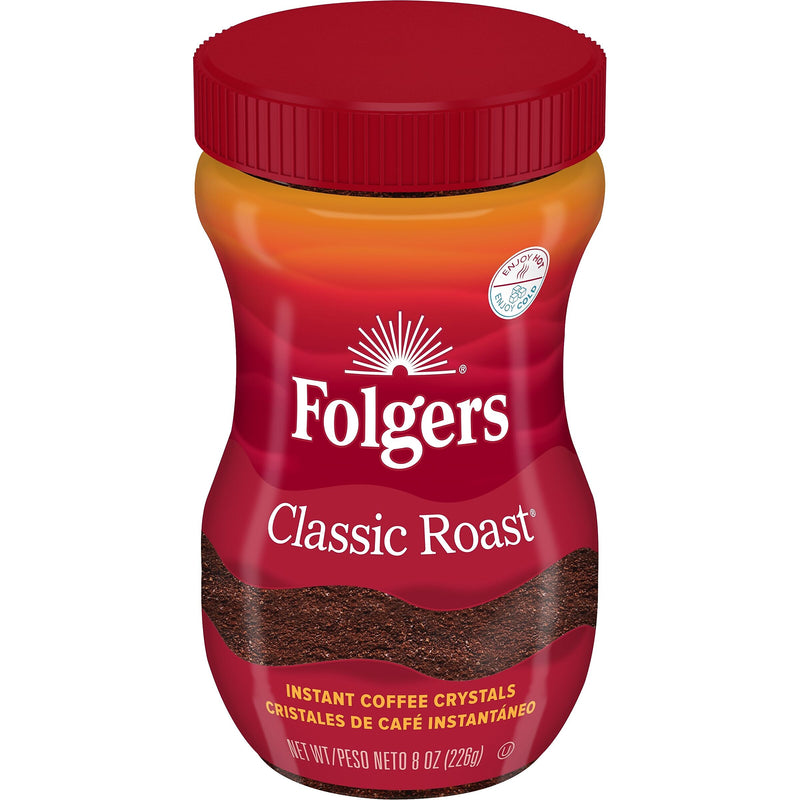 Folgers Classic Roast Instant Coffee, Medium Roast (SMU20629)