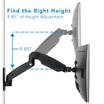 Mount-It! Adjustable Monitor Wall Mount Arm, Up to 32" Monitor, Black (MI-765)