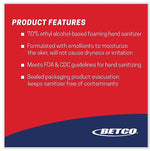 Betco Clario Advanced Alcohol Foaming Sanitizer, 1,000 mL Bag, Citrus, 6/Carton (BET7952900)