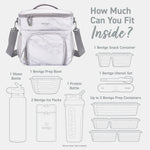 Bentgo Prep Deluxe Insulated Lunch Bag, White Marble (BGPRPBAG-WM)
