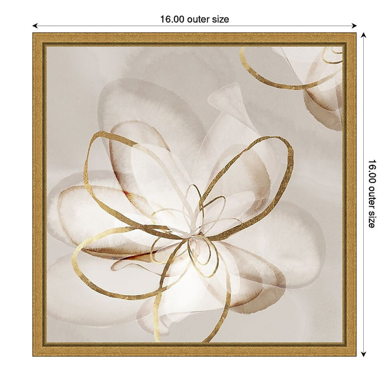 Amanti Art Transparent Beauty II (Floral) by Eva Watts Framed Canvas Wall Art Print, 16" x 16" (A42675040765)