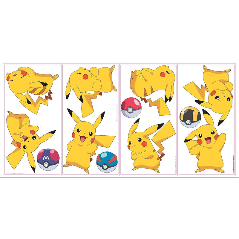 York Wallcoverings Pokémon Pikachu Children's Decals, Cartoons (RMK3596SCS)
