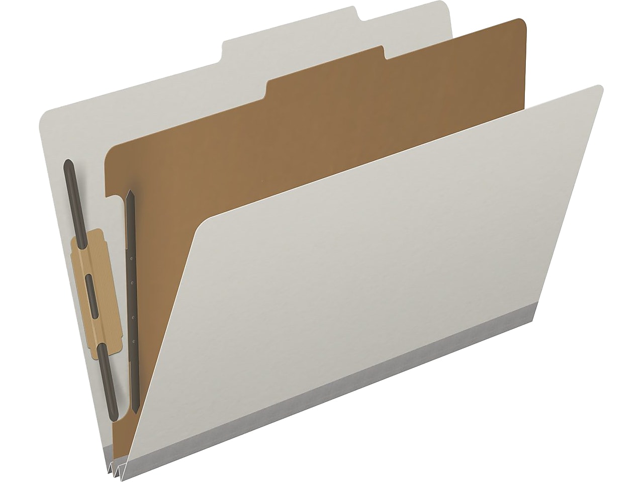 Medical Arts Press Pressboard Classification Folder, 1 Divider, 2" Expansion, Legal Size, Gray, 10/Box (DV-T52-14-3GRY)