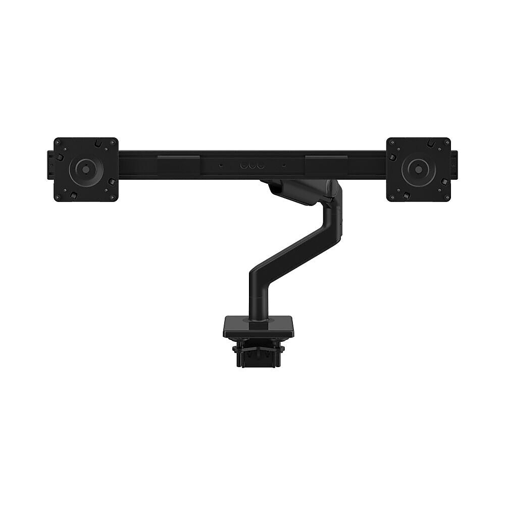 Humanscale M8.1 Adjustable Dual Monitor Arm, Up to 28" Monitors, Black (M82CBB)