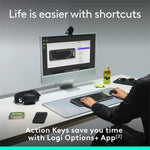 Logitech POP Icon Keys Wireless Ergonomic Keyboard, Graphite/Green (920-013143)