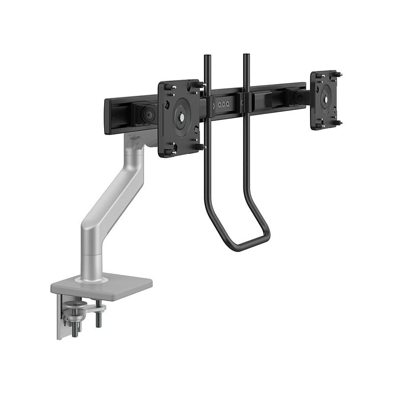 Humanscale Adjustable Dual Arms, Up to 28" Monitor, Silver (M82HGS)
