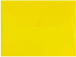 JAM Paper Premium Plastic Document File, Letter, Yellow, 3/Pack (218V0YEX3)