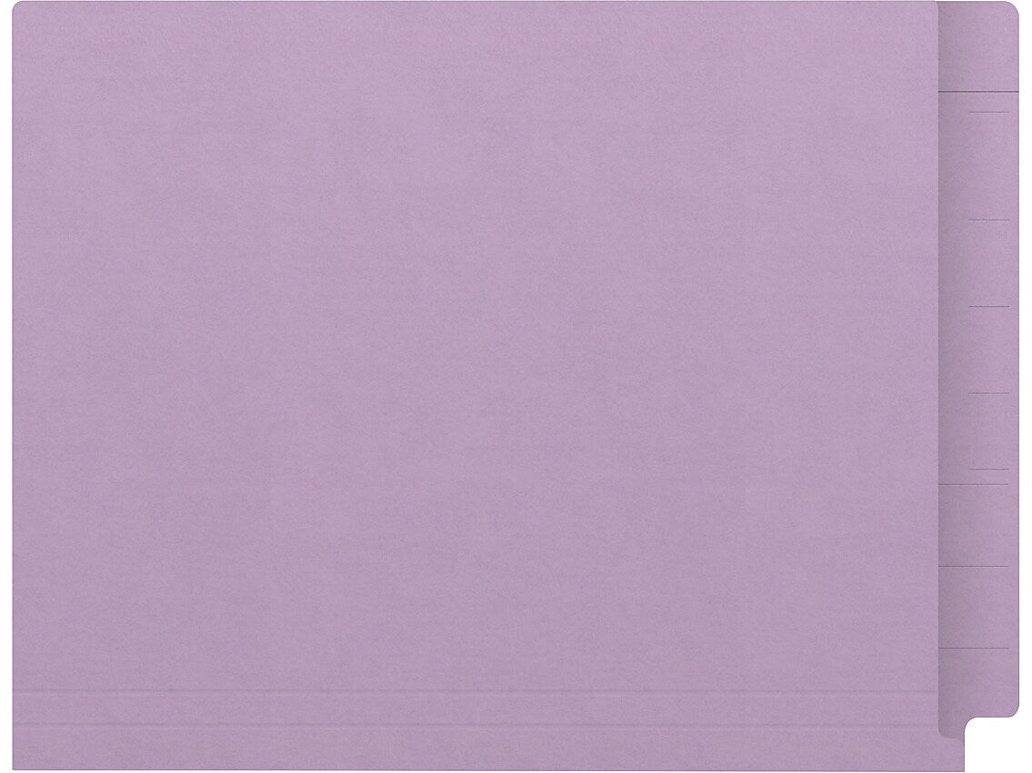 Medical Arts Press Kardex Match Reinforced End Tab File Folder, Straight Cut, Letter Size, Purple, 100/Box (S-09482-PRP)