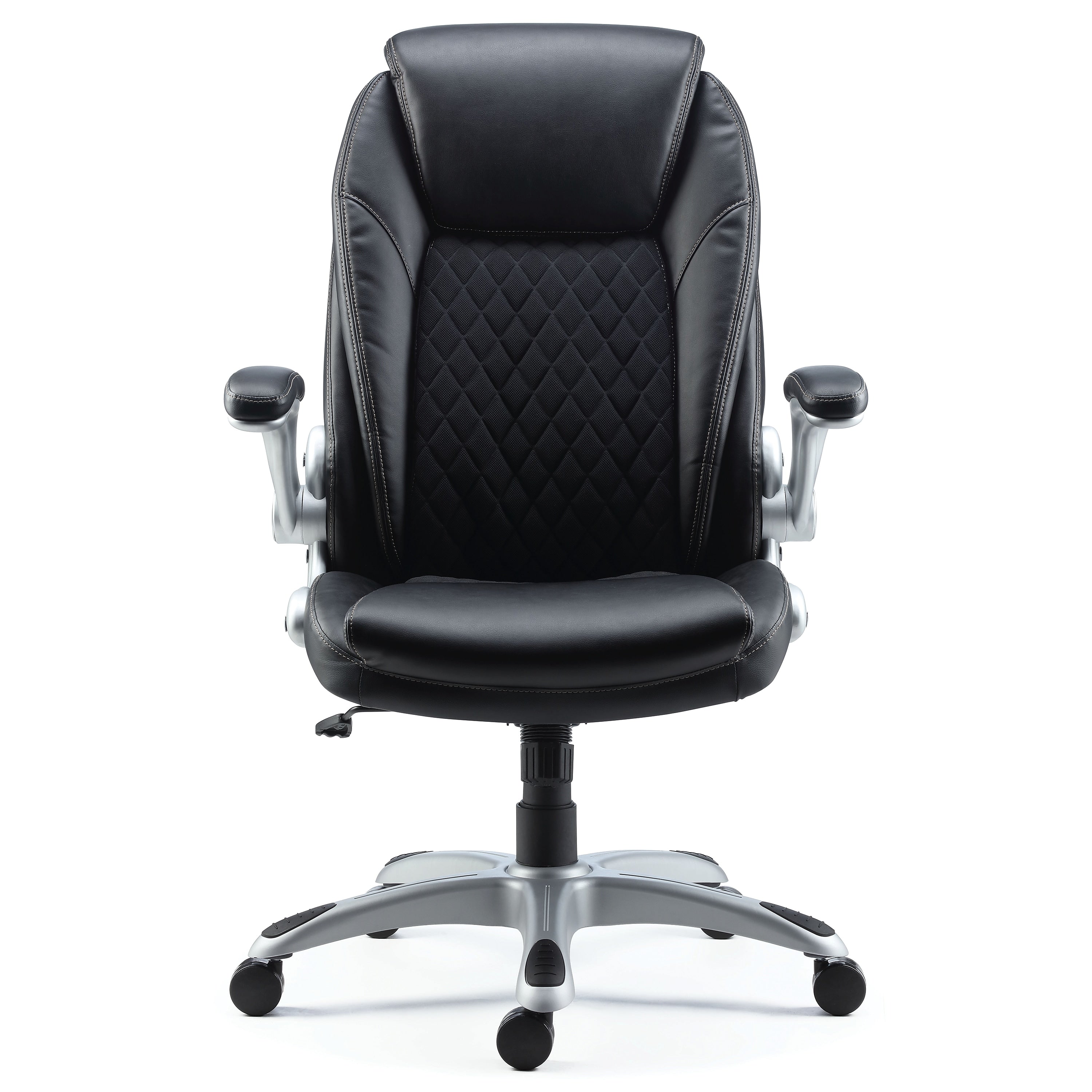 Staples Sorina Ergonomic Bonded Leather Swivel Executive Chair, Black (58262)
