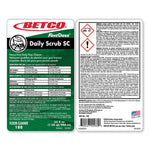 Betco Daily Scrub SC Floor Cleaner, Characteristic Scent, 32 oz Bottle, 6/Carton
