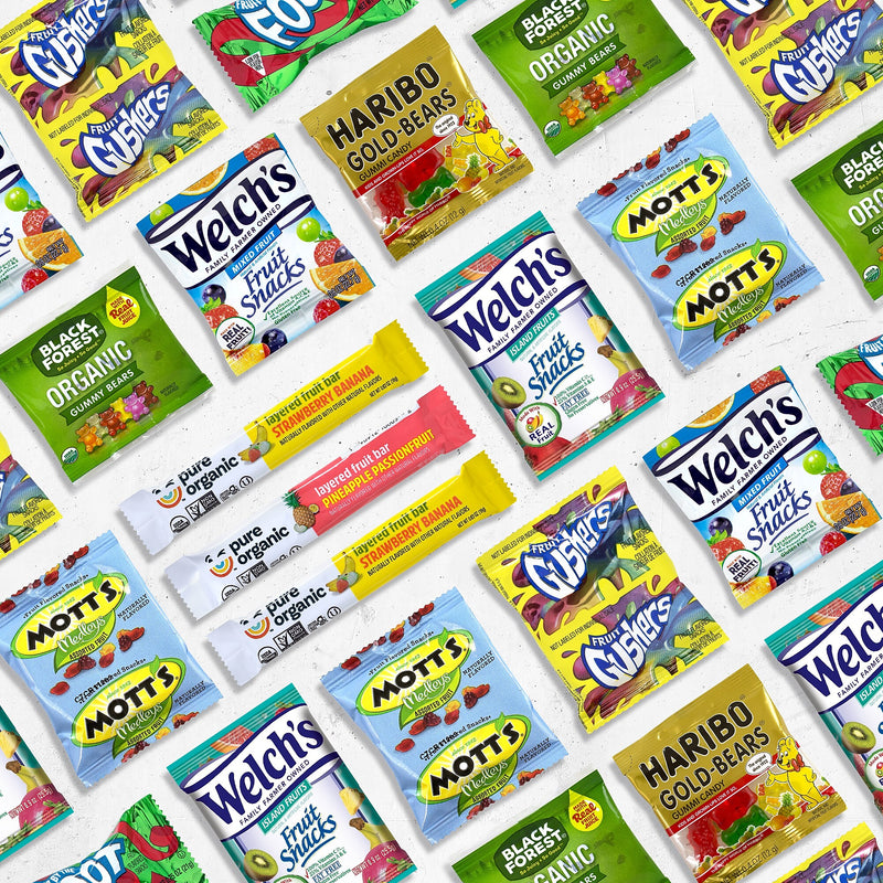 Snack Box Pros Fruit Gummies, Variety Pack, 58 Pieces/Box (700-00112)