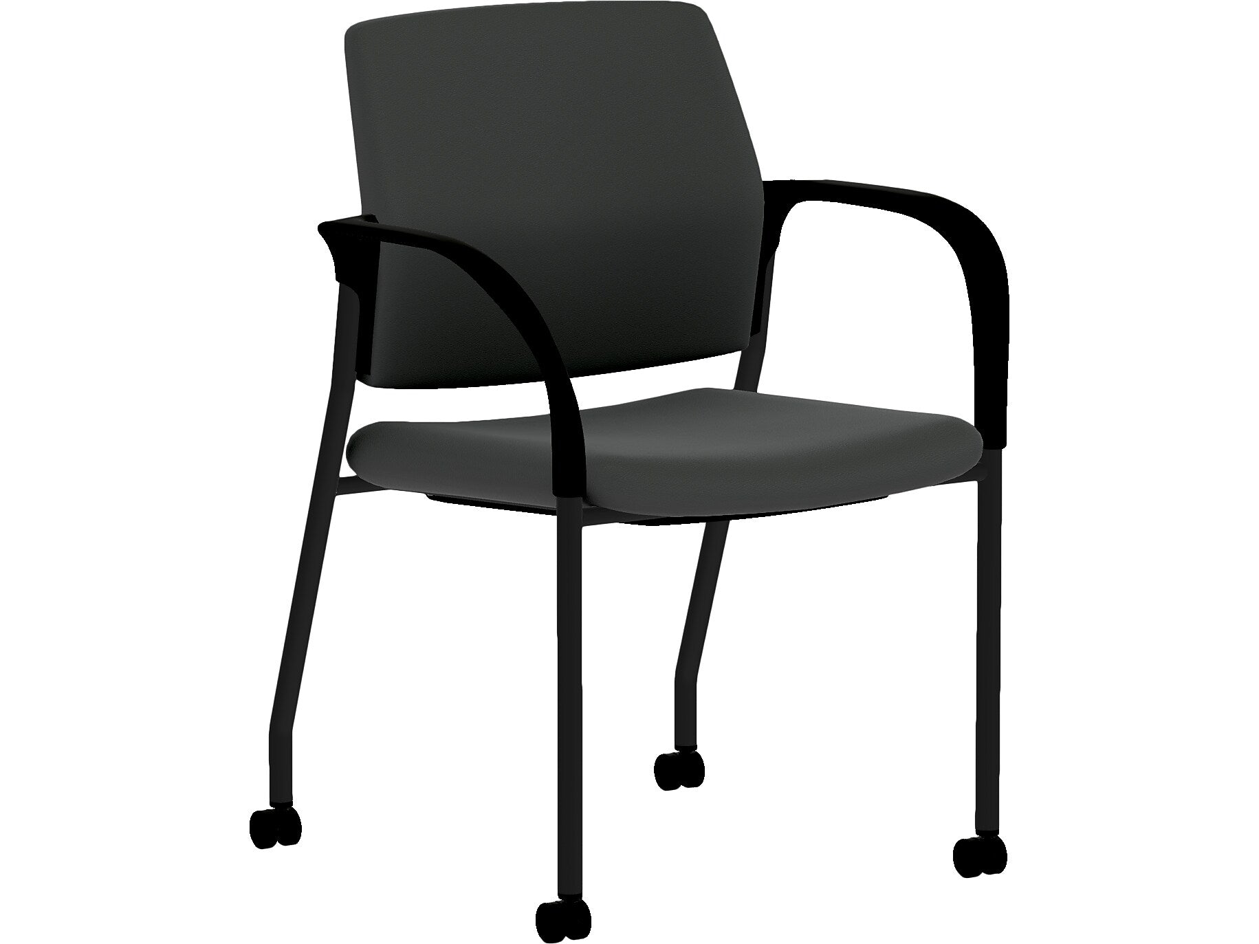 HON Ignition Fabric Multipurpose Stacking Chair, Black (HIGS6.F.H.U.UR10.T)