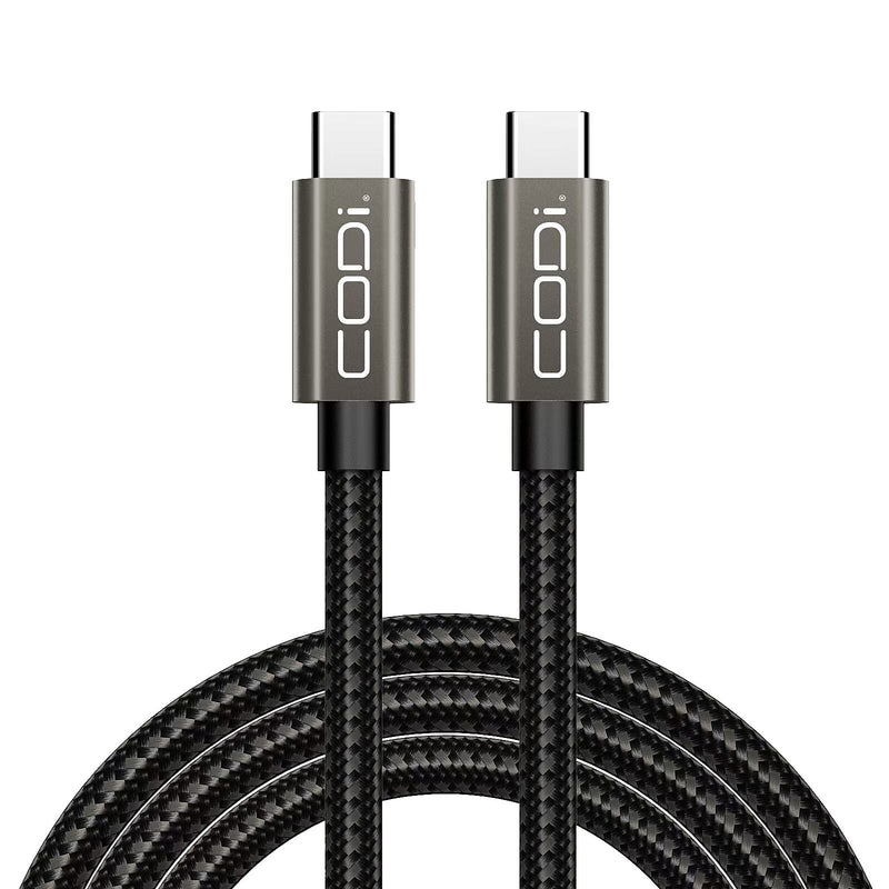 CODi Charge & Sync 3' USB-C to USB-C Power Cable, Male to Male, Black (A01101)